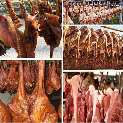 10PCS Steel S Meat Hooks for Beef Pork Lamb Roast Duck BBQ Grill Oven Hanging - S