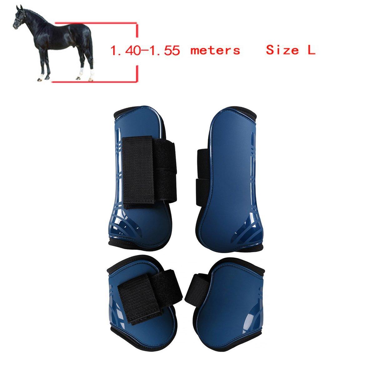 4pcs Show Jumping Horse Leg Warmers Gaiters for Joint Protection Equine Gear - Brown