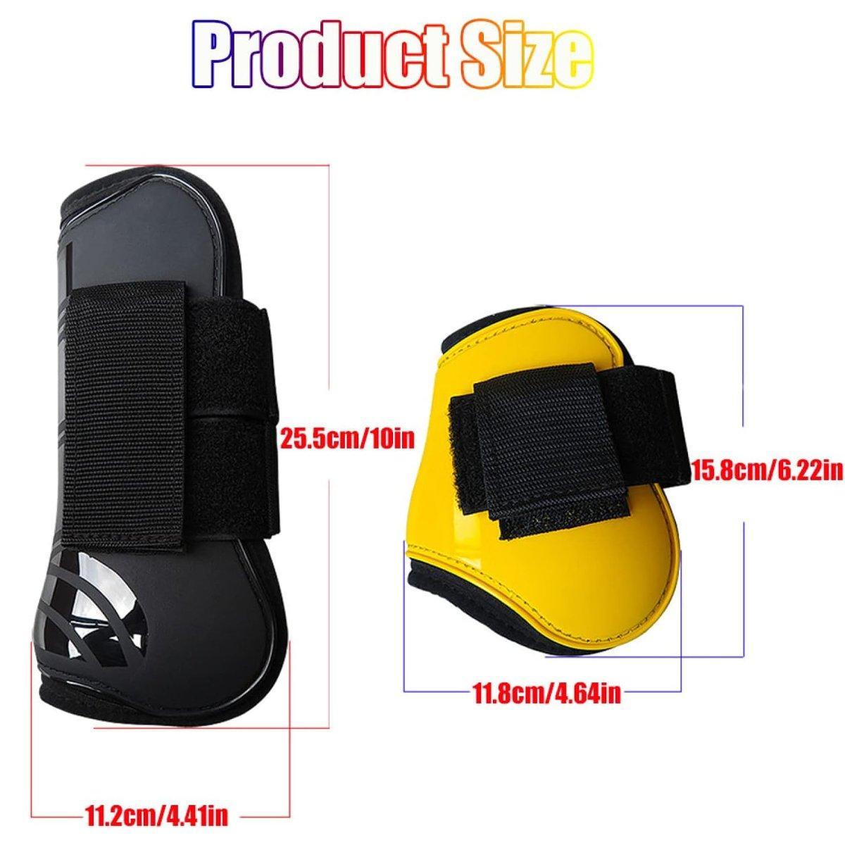 4pcs Show Jumping Horse Leg Warmers Gaiters for Joint Protection Equine Gear - Navy
