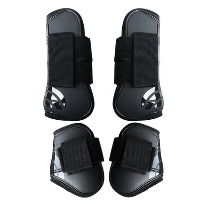 4pcs Show Jumping Horse Leg Warmers Gaiters for Joint Protection Equine Gear - White