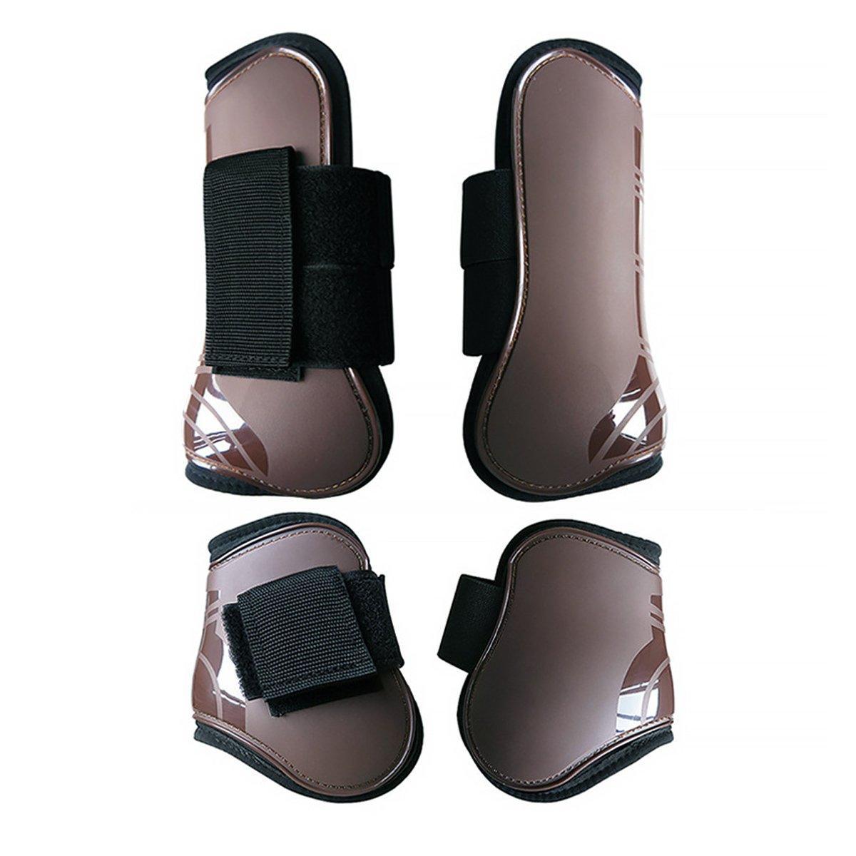 4pcs Show Jumping Horse Leg Warmers Gaiters for Joint Protection Equine Gear - White