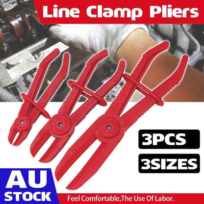 3PCS Nylon Hose Clamp Pliers Set | Flexible Pinch-Off Tool for Fuel Brake Water Lines