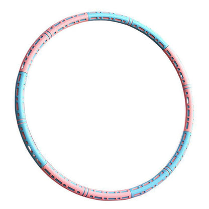Detachable Weighted Hula Hoop Fitness Equipment for Home Exercise Use - White Purple
