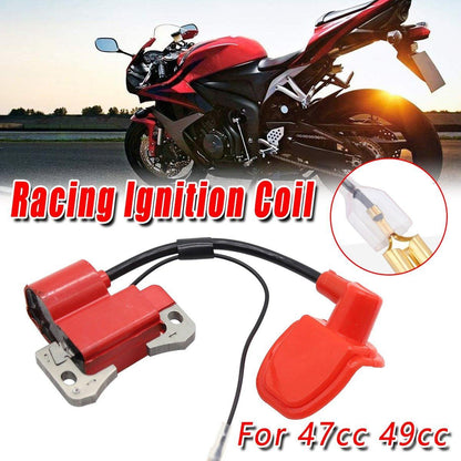 High Voltage Red Ignition Coil Pack for 47cc 49cc Dirt Bike ATV Mini Moto