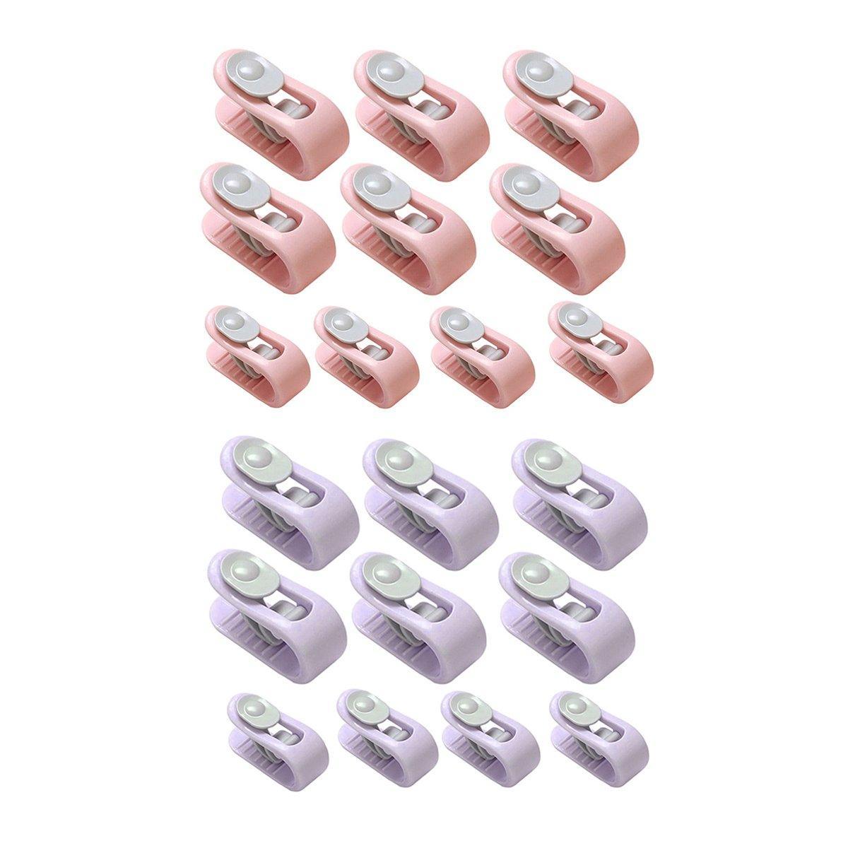 10/20pcs Quilt Retainer Cover Clips Invisible Needle-Free Thumb Buckle Bedding - Pink-10pcs