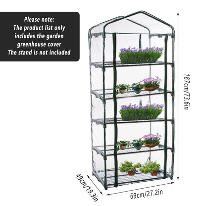 5 Tier Garden PVC Plant Insulation Warming Shed Conservatory Cover No Brackets