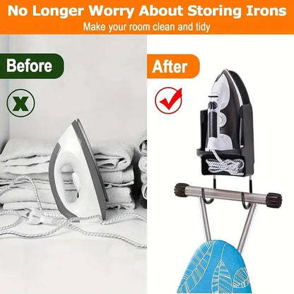Iron Stand Double Hook Storage Rack Hanging Iron Holder for Home Organisation - Black