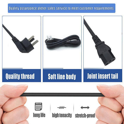 Power Cord Lead Cable 3 Pin Au 250V 10A For Pc Computer Tv Monitor Printer Lcd - 5M