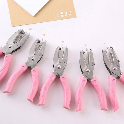 Circle/Heart/Star Shaped Metal Hole Punch Pliers - Paper Hand Puncher - 5.5mm heart