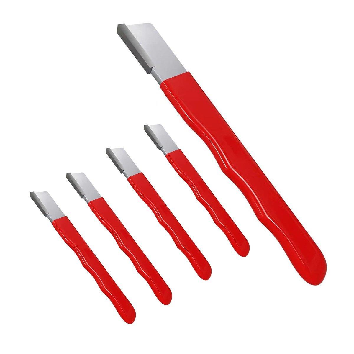 5pcs Handheld Garden Tool Knife Sharpener Quick Pocket Blade Carbide Sharpener - Black