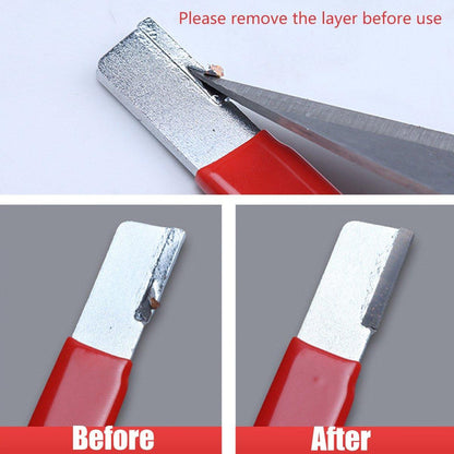 5pcs Handheld Garden Tool Knife Sharpener Quick Pocket Blade Carbide Sharpener - Red