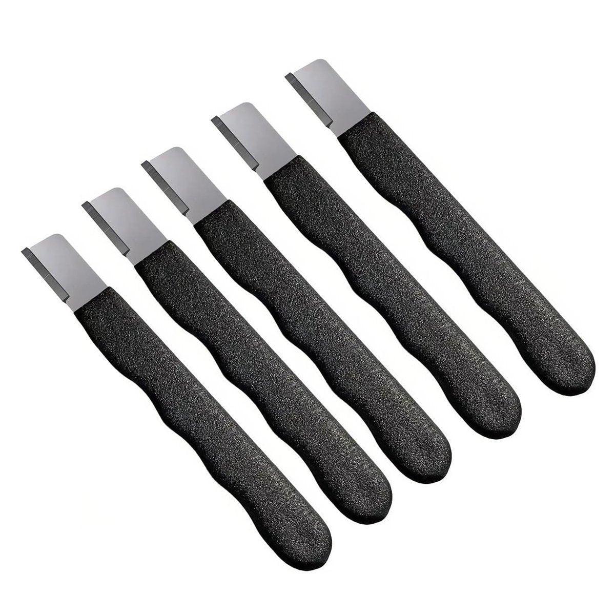 5pcs Handheld Garden Tool Knife Sharpener Quick Pocket Blade Carbide Sharpener - Red