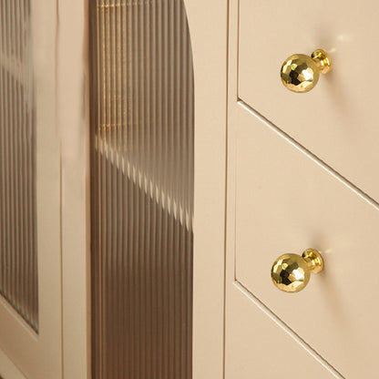 Gold Hammer Ball Handle Knob Closet Door Pull Drawer Handle Wardrobe Hardware - Flat Round Shape