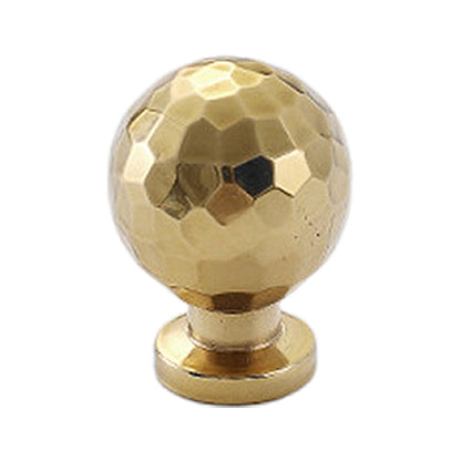 Gold Hammer Ball Handle Knob Closet Door Pull Drawer Handle Wardrobe Hardware - Flat Round Shape