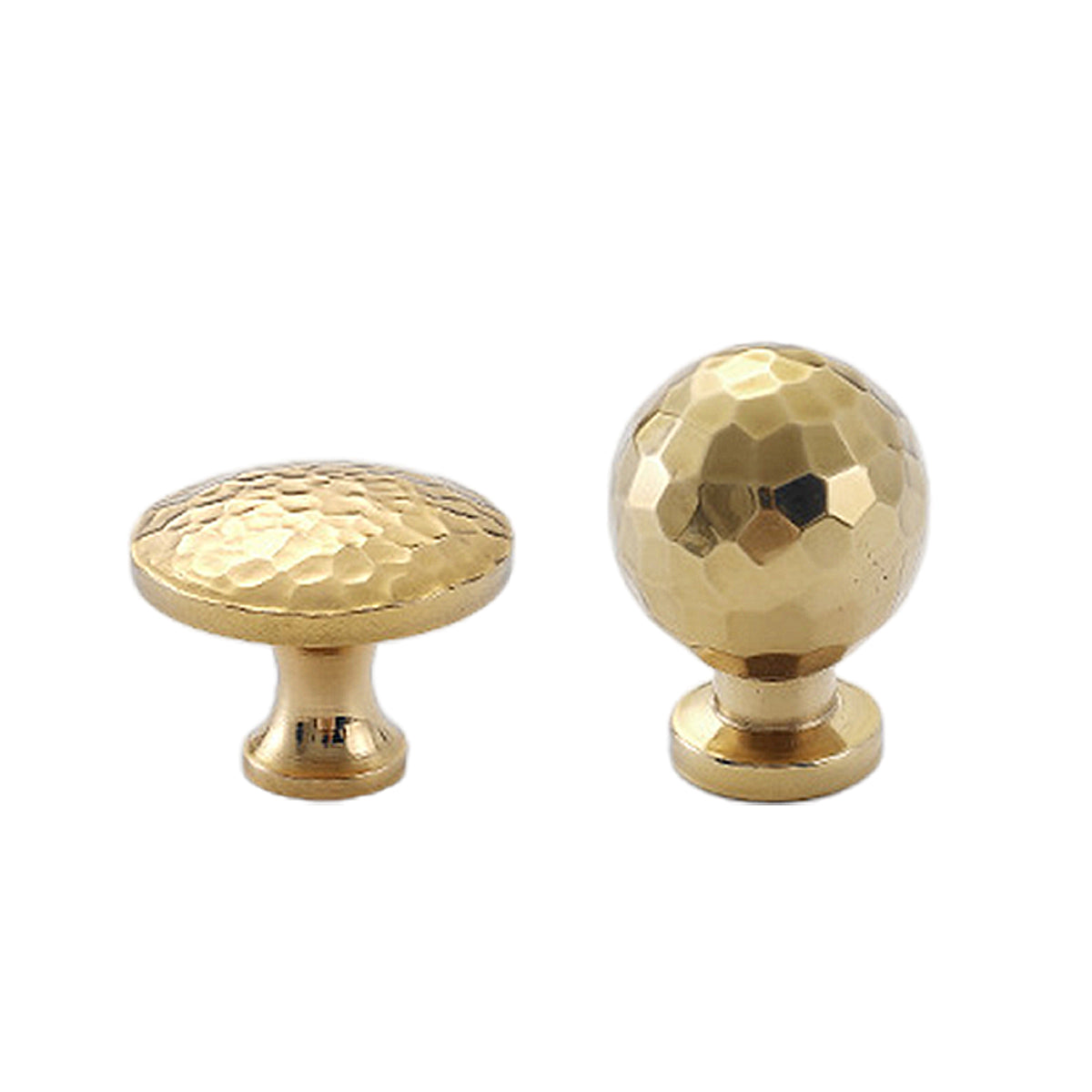 Gold Hammer Ball Handle Knob Closet Door Pull Drawer Handle Wardrobe Hardware - Round