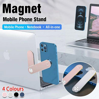 Side Mount Clip Phone Holder for Laptop Adjustable Portable Screen Bracket - Pink