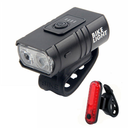 Bike Light Set Rechargeable LED Bicycle Lights Waterproof Front Rear Headlight - Bike Headlight