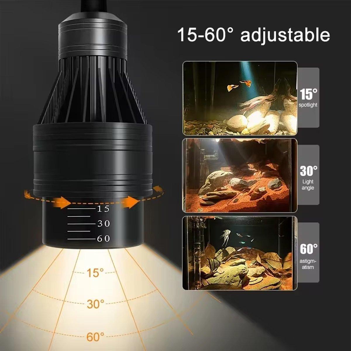 Fish Tank Clamp Light Special Focus Aquarium Lamp for Viewing Landscape Lighting - 9.6W
