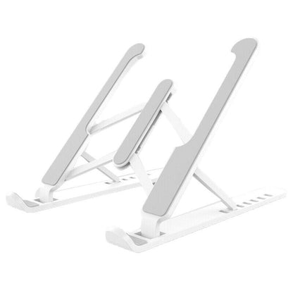 Adjustable Folding Laptop Stand for Desk Portable Tablet Holder Riser Bracket - Black