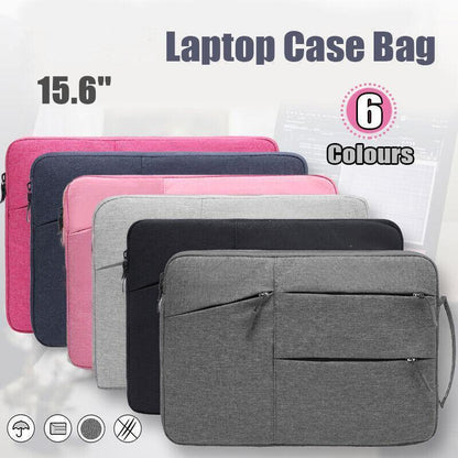 Laptop Sleeve Travel Bag Carry Case For Macbook Air Pro 15.6" - Rose Red