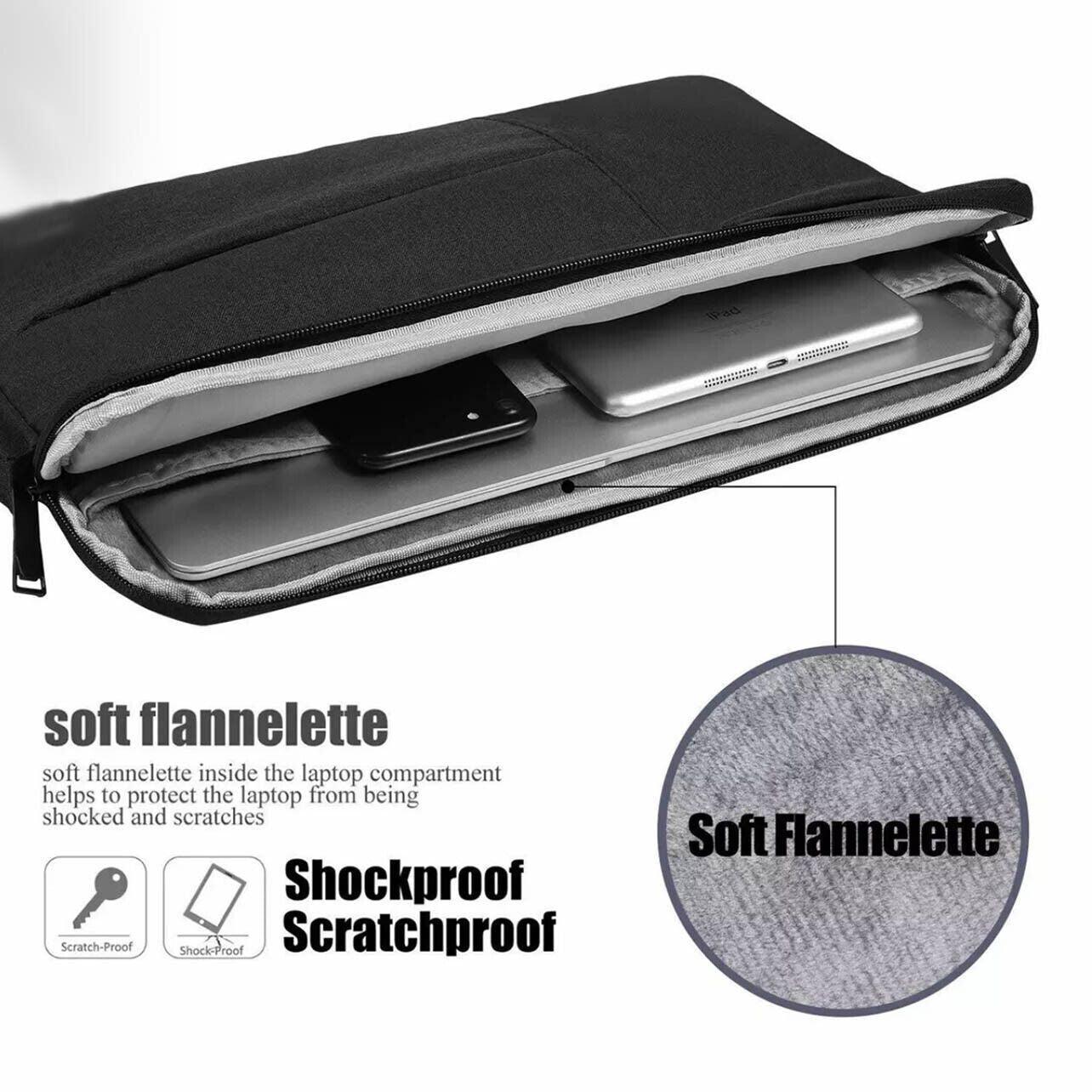 Laptop Sleeve Travel Bag Carry Case For Macbook Air Pro 15.6" - Navy