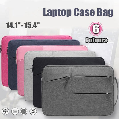 Laptop Sleeve Travel Bag Carry Case For MacBook Air Pro 14.1”-15.4” - Light Grey