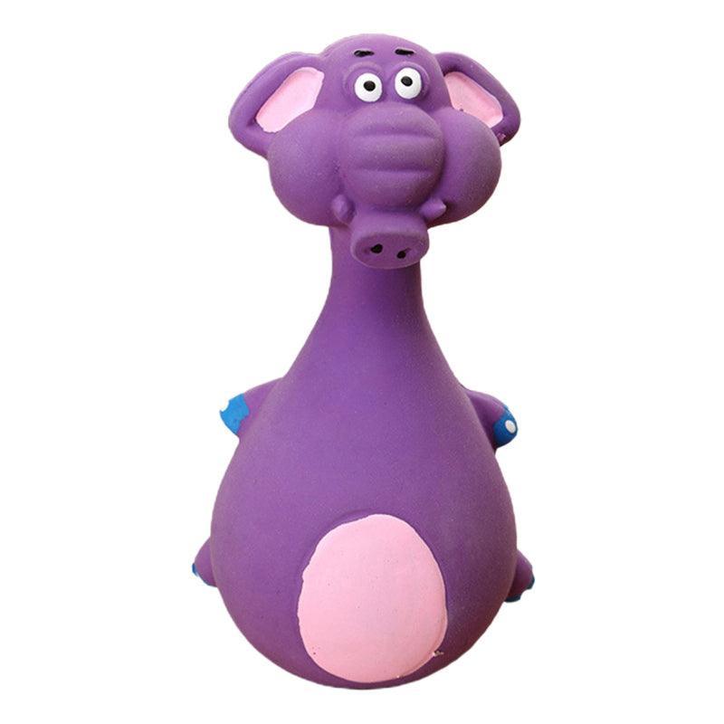 Latex Squeaky Dog Toys Puppy Pet Chew Toys Squeaker Soft and Interactive - Brown