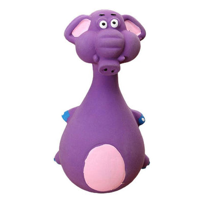 Latex Squeaky Dog Toys Puppy Pet Chew Toys Squeaker Soft and Interactive - Brown