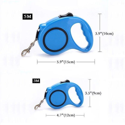 3M Retractable Dog Lead Leash Long Stong Extendable Lockable Rope Heavy Duty - Yellow
