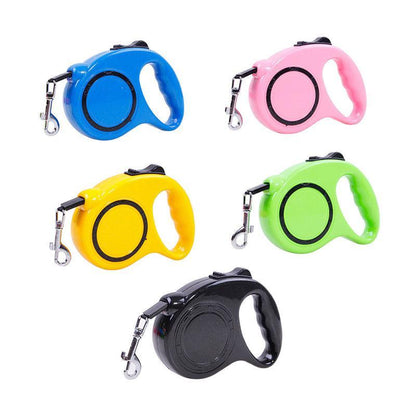 5M Dog Lead Leash Strong Retractable Extendable 5M Lockable Heavy Duty 15Kg - Yellow