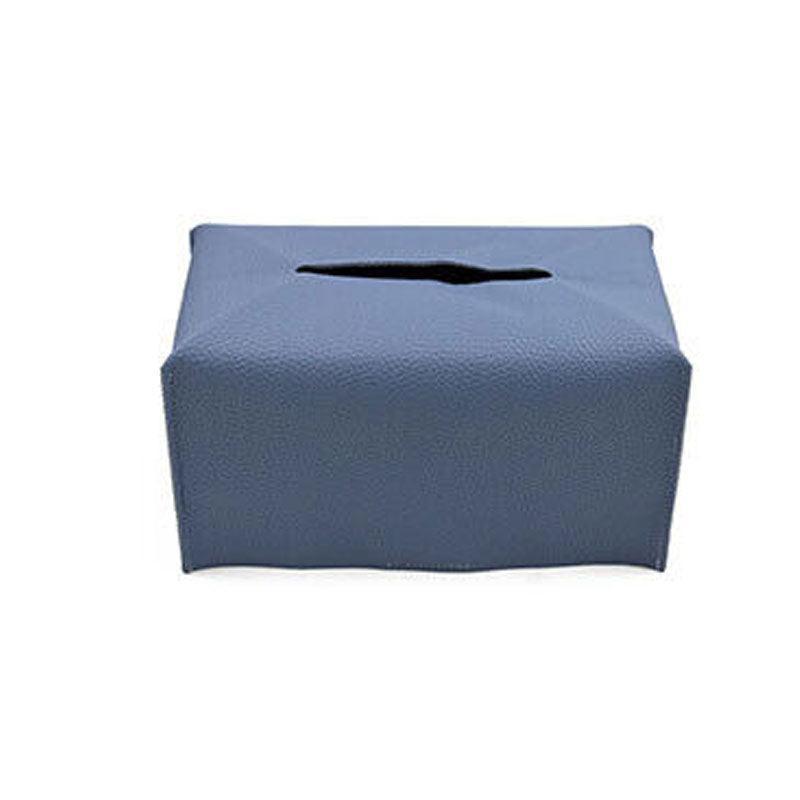 Large Size Tissue Box Dispenser Paper Holder Napkin Case Pu Leather Cover - Green
