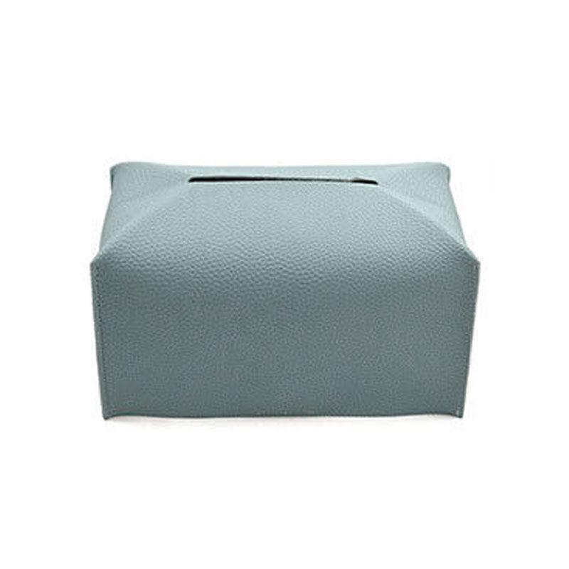 Large Size Tissue Box Dispenser Paper Holder Napkin Case Pu Leather Cover - Yellow