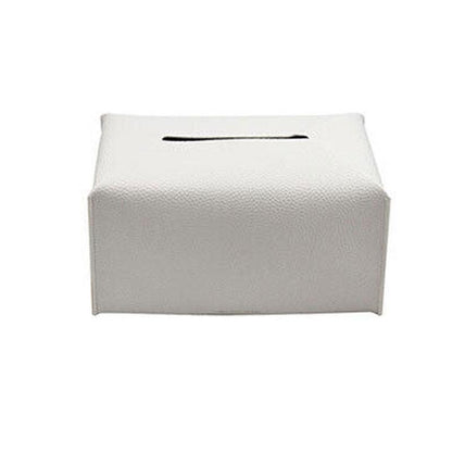Large Size Tissue Box Dispenser Paper Holder Napkin Case Pu Leather Cover - Yellow