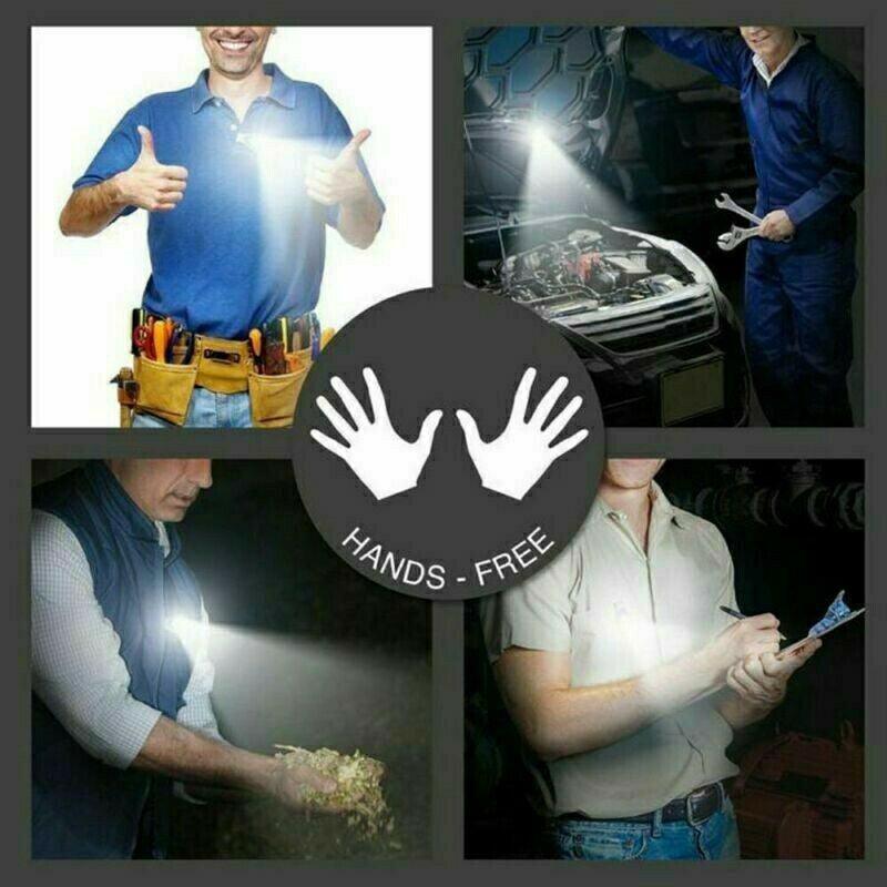 LED Clip On Flashlight Night Visibility Light for Nursing Running and Work Use - Orange