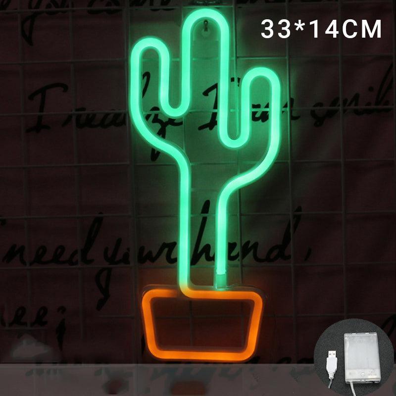 LED Rainbow Neon Light Lamp for Bedside Night Room Wall Home Decoration - Cat Warm