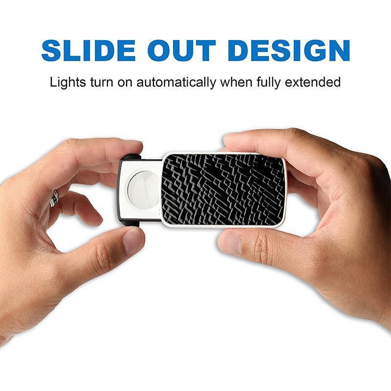30X 60X 90X Jewellers Loupe Led Magnifier Loop Side Light Magnifying Glass Lens - Black