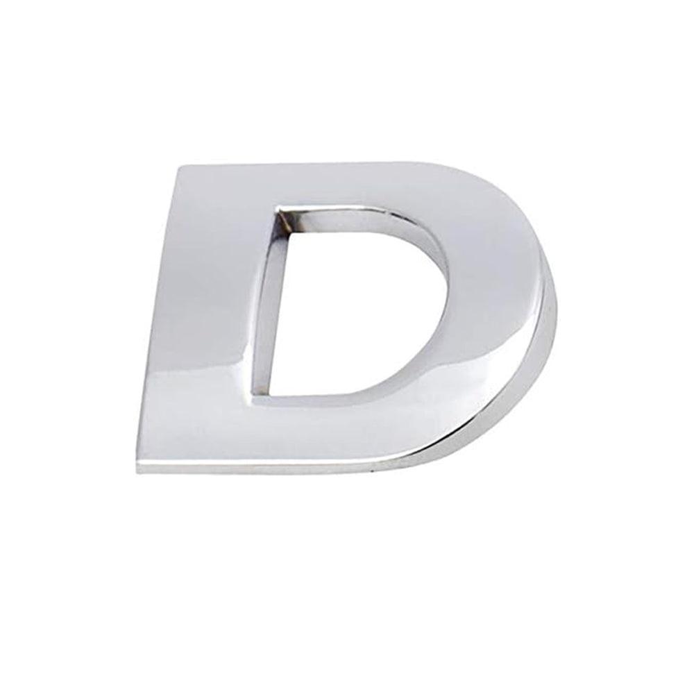 A-Z Alphabet Letters Car Sticker Self Adhesive Auto Badge Emblem 3D Chrome Good - Number 1