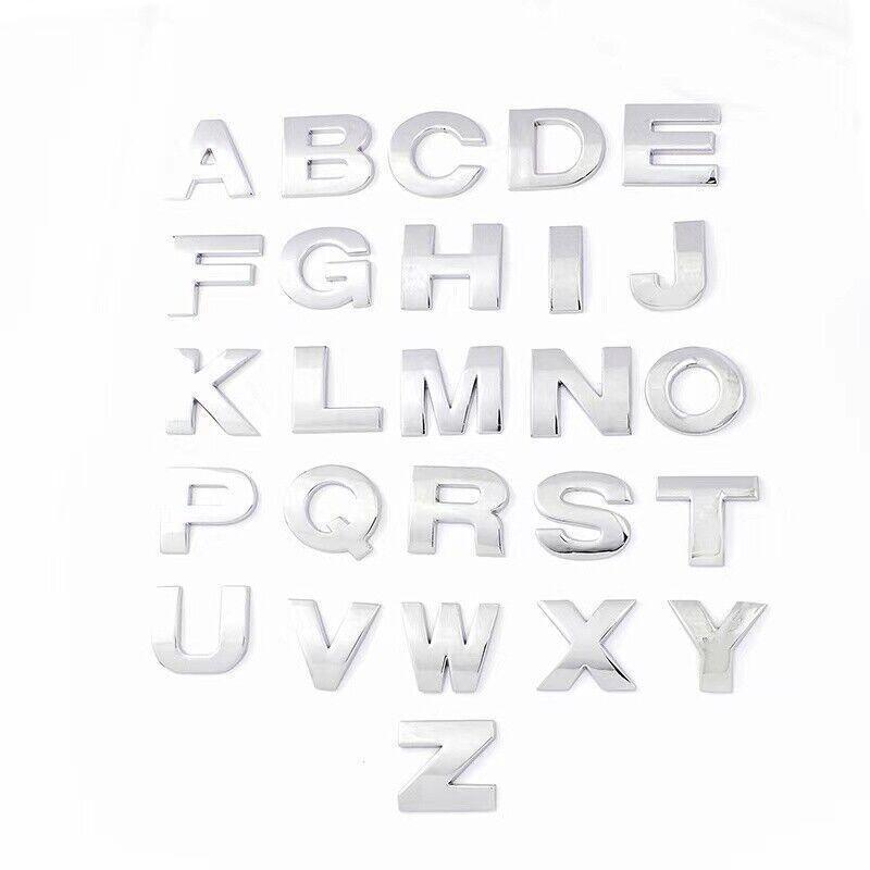 A-Z Alphabet Letters Car Sticker Self Adhesive Auto Badge Emblem 3D Chrome Good - Number 3