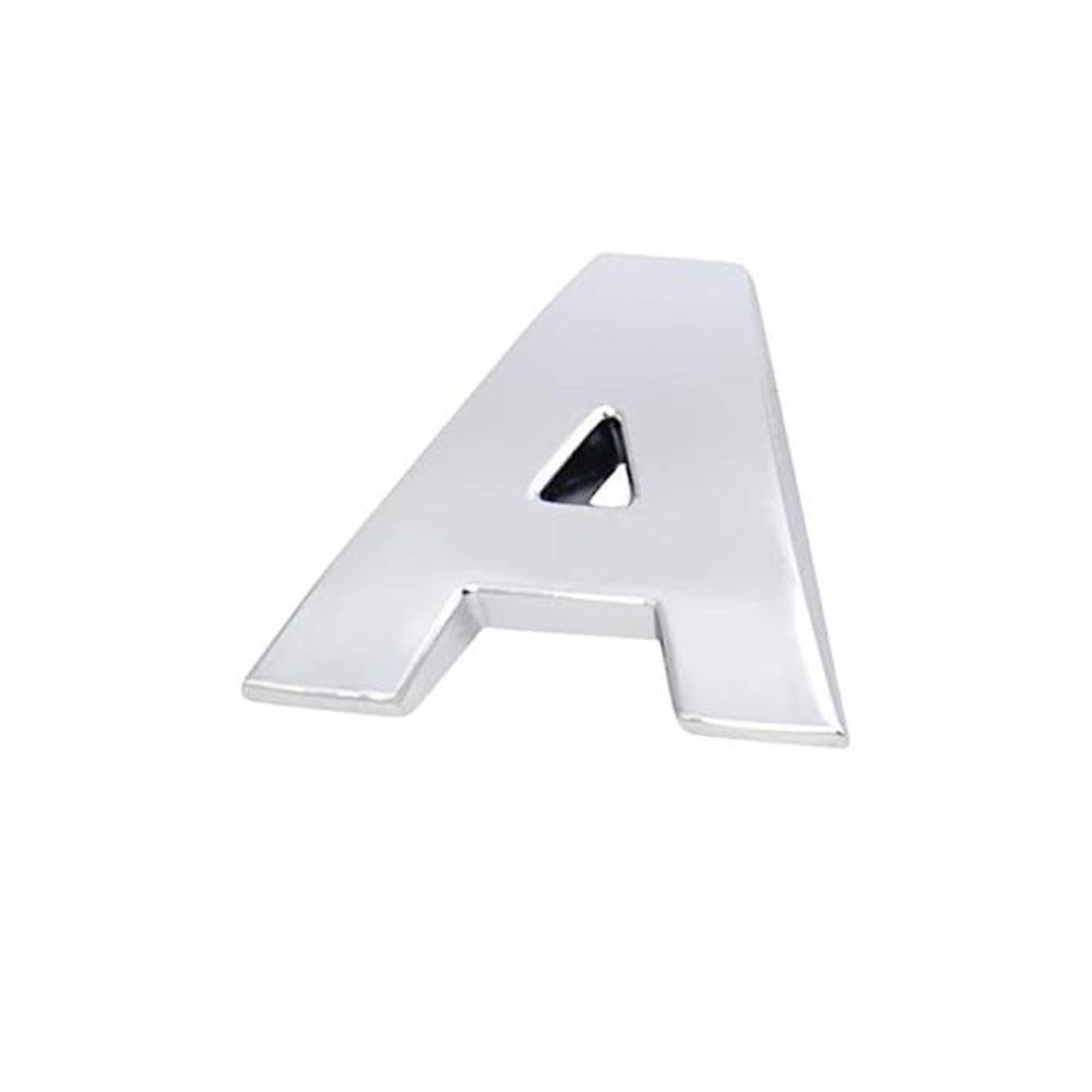 A-Z Alphabet Letters Car Sticker Self Adhesive Auto Badge Emblem 3D Chrome Good - R