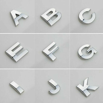 A-Z Alphabet Letters Car Sticker Self Adhesive Auto Badge Emblem 3D Chrome Good - Y