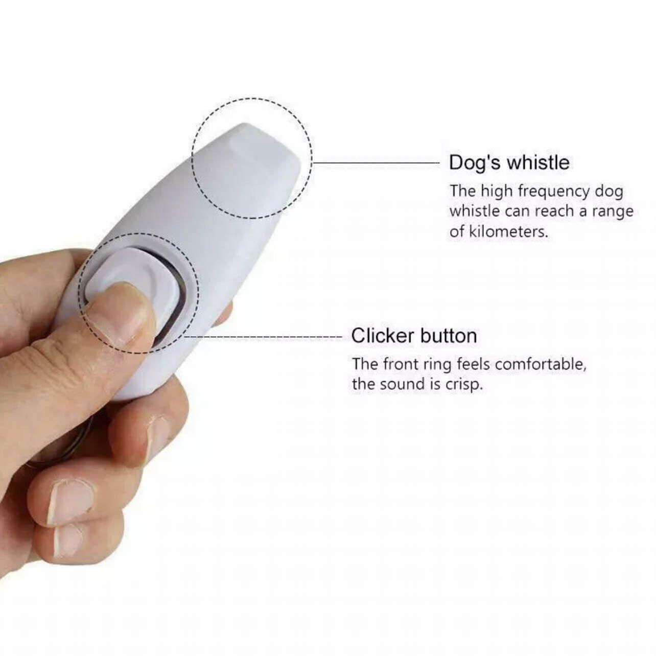 Dog Whistle and Clicker Set for Training Stop Barking Obedience Tool Combo - Light Green