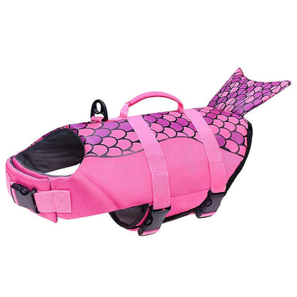 Pet Life Jacket Dog Swim Vest Outdoor Water Gear for Summer Swimming Activities - Grey M