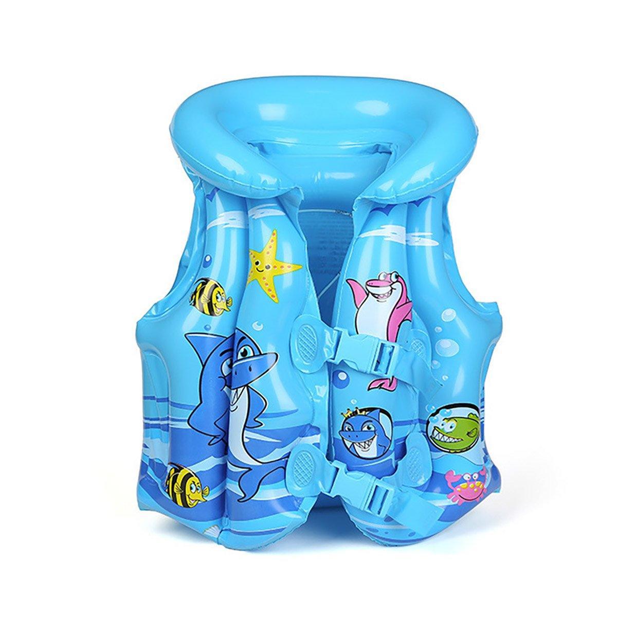Inflatable Swim Vest with Buoyancy Support for Water Activities and Training Use - Pink-L