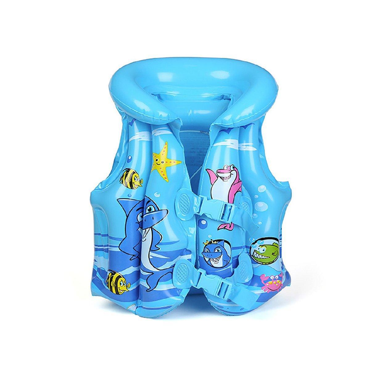 Inflatable Swim Vest with Buoyancy Support for Water Activities and Training Use - Pink-L