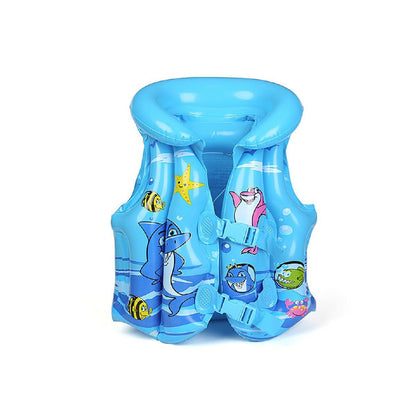 Inflatable Swim Vest with Buoyancy Support for Water Activities and Training Use - Pink-L