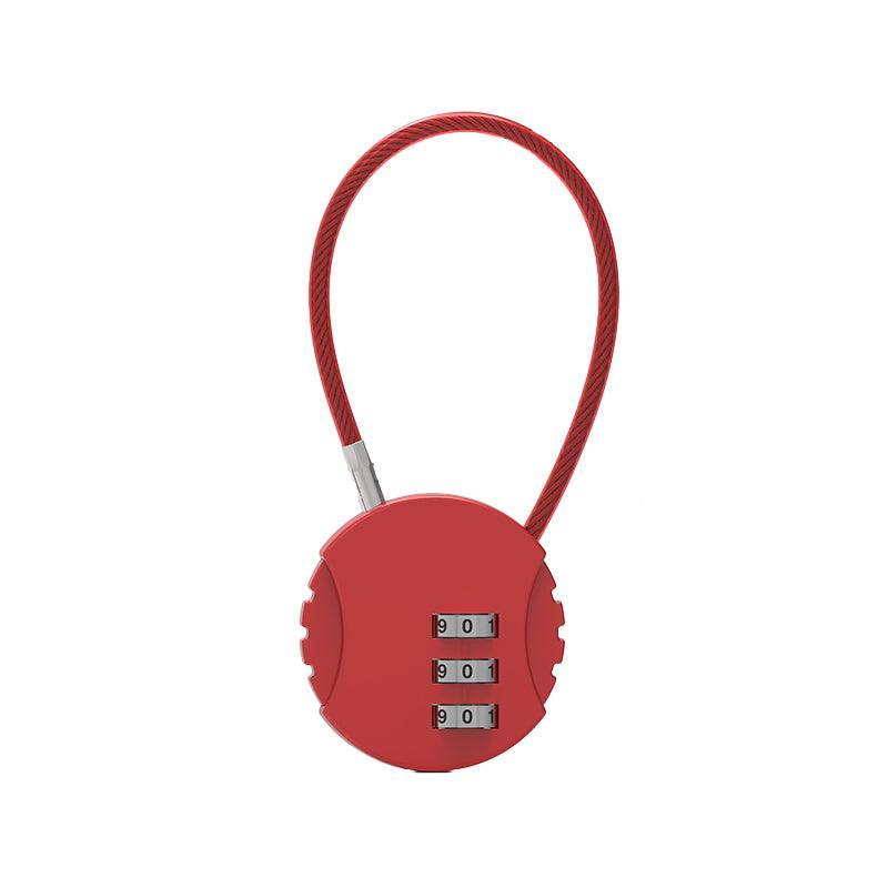 Combination Lock Padlock Locker 3 Digit Security Bike Suitcase Luggage Bag - Red