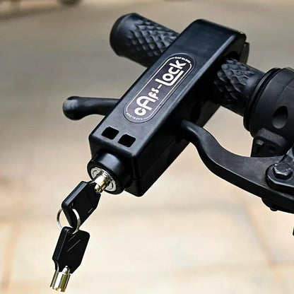 Motorcycle and Electric Bike Handlebar Lock Anti-Theft Security Lock for Bikes - Red