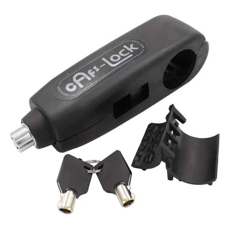Motorcycle and Electric Bike Handlebar Lock Anti-Theft Security Lock for Bikes - Red