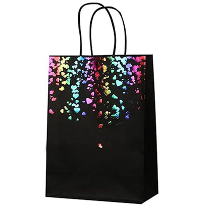 30PCS Kraft Paper Gift Bags Small Love Candy Bags Gold Foil Wedding Party Favors - White-Rose Gold Foil