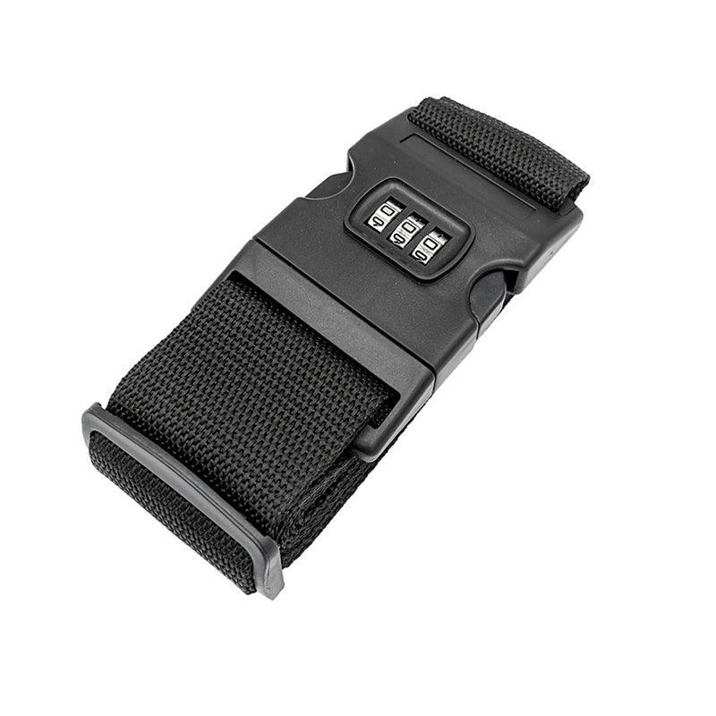 Luggage Strap Code Password Travel Suitcase Secure Lock Safe Nylon Packing Belt - Black